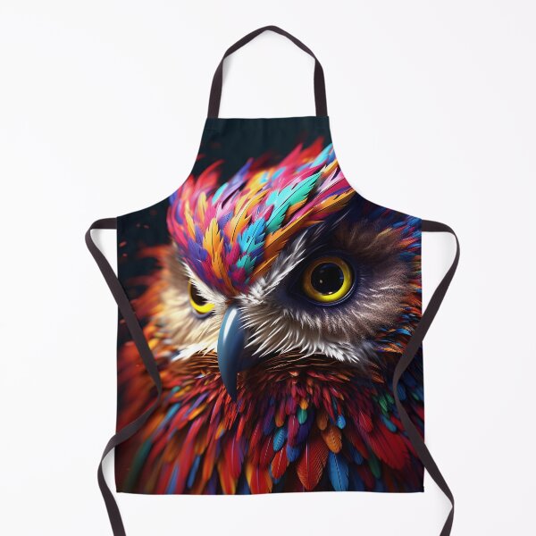 Item preview, Colorful vibrant metallic owl designed and sold by dcrc.