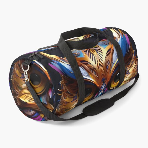 Item preview, colorful vibrant metallic owl designed and sold by dcrc.