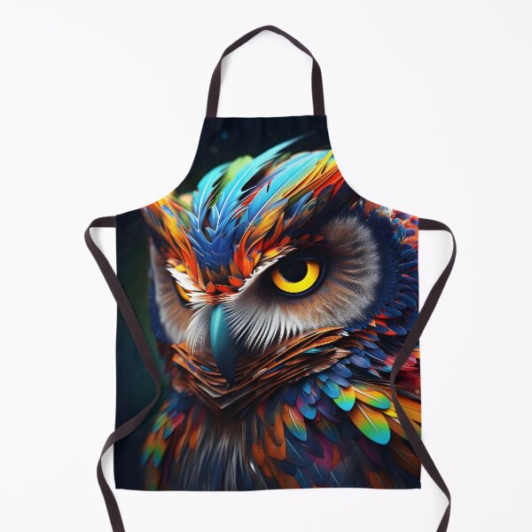 Item preview, colorful vibrant metallic owl designed and sold by dcrc.