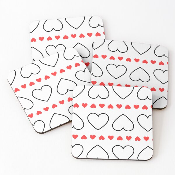 Item preview, Copy of Fancy red tiny  heart design on black colour  designed and sold by Cosmicworld07.