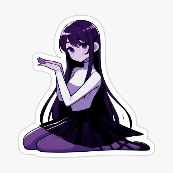 purple junior ballerina kneeling Sticker