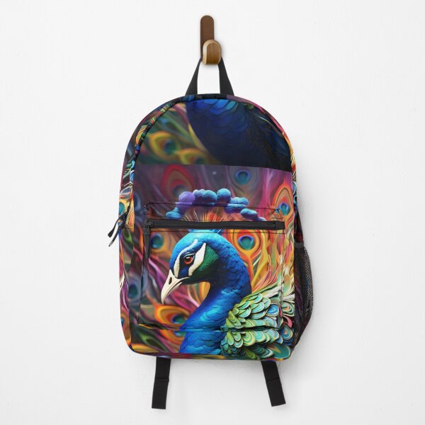 Item preview, colorful vibrant metallic Peacock designed and sold by dcrc.