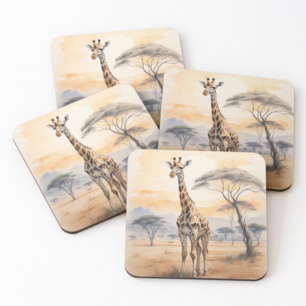 Item preview, 001 Cute Giraffe in a Serengeti Scene designed and sold by Alexis Art Collection.