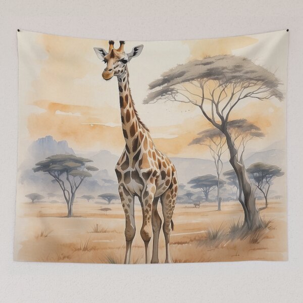 Item preview, 001 Cute Giraffe in a Serengeti Scene designed and sold by Alexis Art Collection.