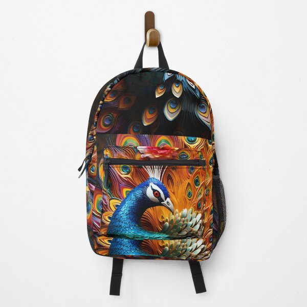 Item preview, colorful vibrant metallic peacock designed and sold by dcrc.