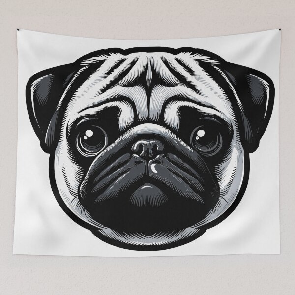 Item preview, Adorable Pug Portrait designed and sold by RyanBelandres.