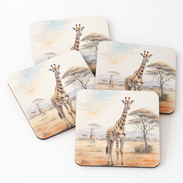 Item preview,  002 Cute Giraffe in a Serengeti Scene designed and sold by Alexis Art Collection.