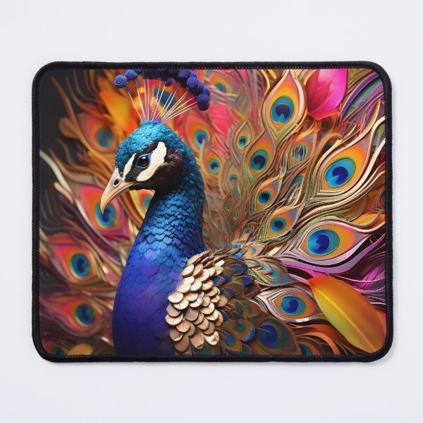 Item preview, colorful vibrant metallic peacock designed and sold by dcrc.