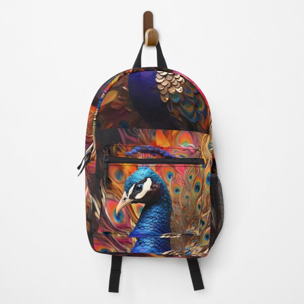 Item preview, colorful vibrant metallic peacock designed and sold by dcrc.