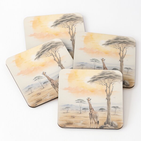 Item preview, 004 Cute Giraffe in a Serengeti Scene designed and sold by Alexis Art Collection.