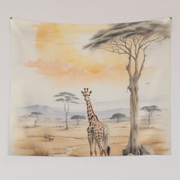 Item preview, 004 Cute Giraffe in a Serengeti Scene designed and sold by Alexis Art Collection.