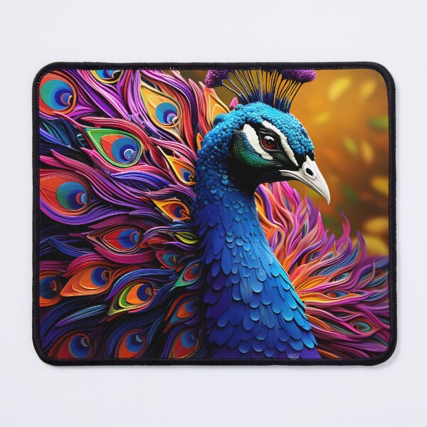 Item preview, colorful vibrant metallic peacock designed and sold by dcrc.