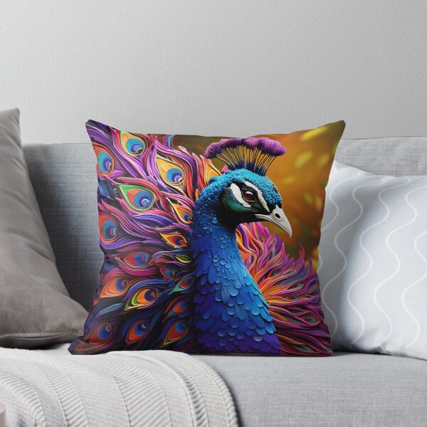 Item preview, colorful vibrant metallic peacock designed and sold by dcrc.