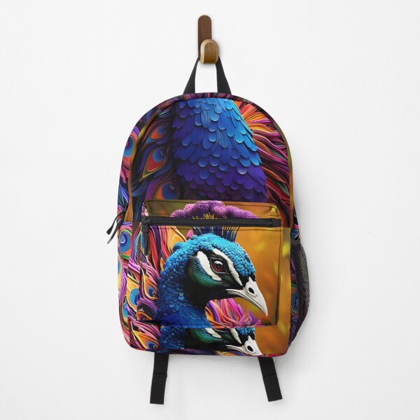 Item preview, colorful vibrant metallic peacock designed and sold by dcrc.