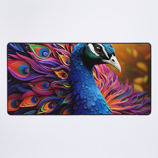 Item preview, colorful vibrant metallic peacock designed and sold by dcrc.