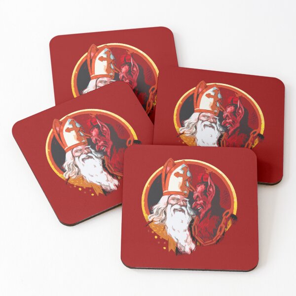 Item preview, Dynamic Duo Santa and Krampus Offer Rewards and Punishment to Nice and Naughty Children designed and sold by 1Timothy523.