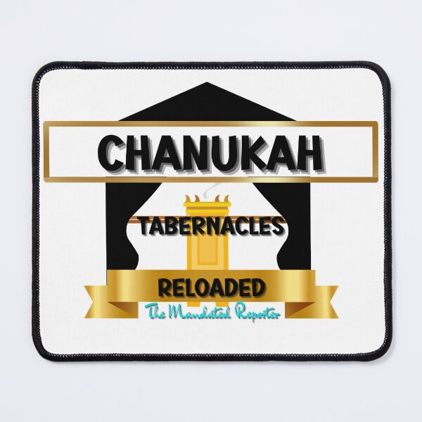Item preview, Chanukah, Tabernacles Reloaded - White with Black Writing designed and sold by TheReporter1.