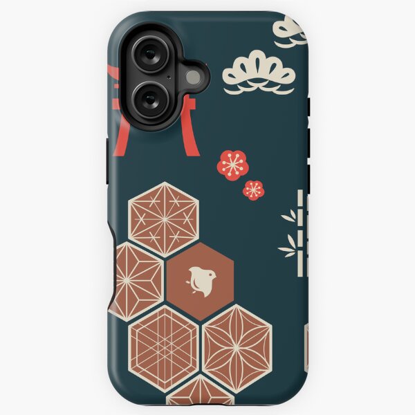 Japanese pattern in vintage style iPhone Tough Case