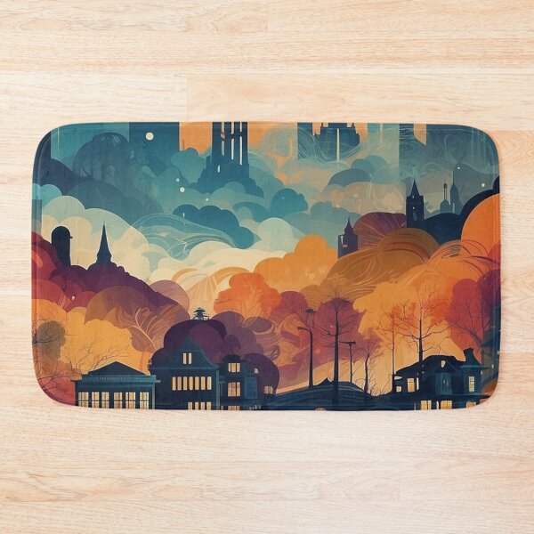 Item preview, 005 Silhouettes of Colorful City Buildings and Landmarks designed and sold by Alexis Art Collection.