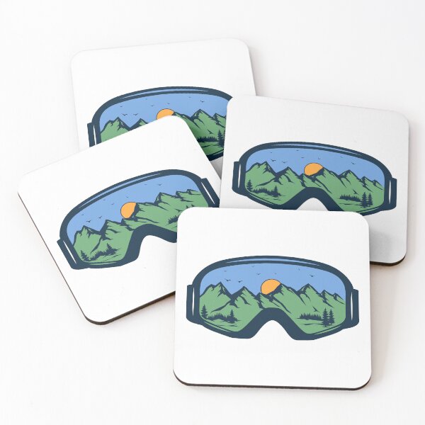 Item preview, Ski Goggles with Ski & Hiking mountain designed and sold by Gravy-tee07.