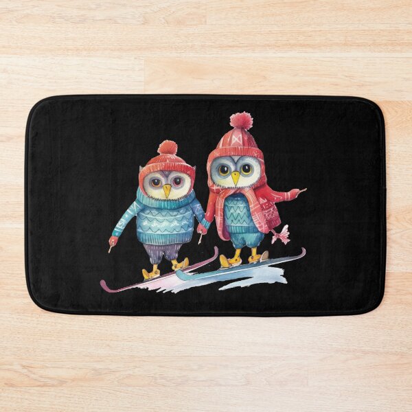 Item preview, Skiing fun in Owlland: Abstract comedy with big eyes designed and sold by WallGemsArt.