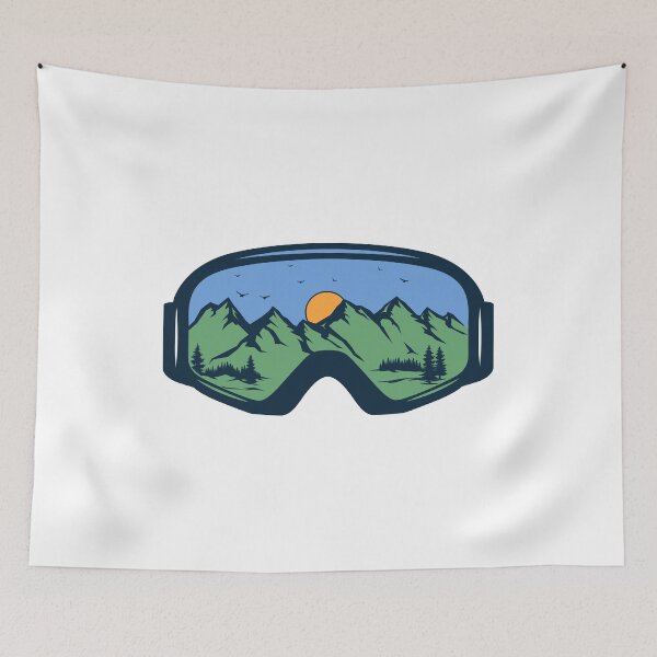 Item preview, Ski Goggles with Ski & Hiking mountain designed and sold by Gravy-tee07.