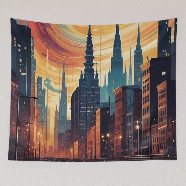 Artikelvorschau, 006 Silhouettes of Colorful City Buildings and Landmarks entworfen und verkauft von Alexis Art Collection.