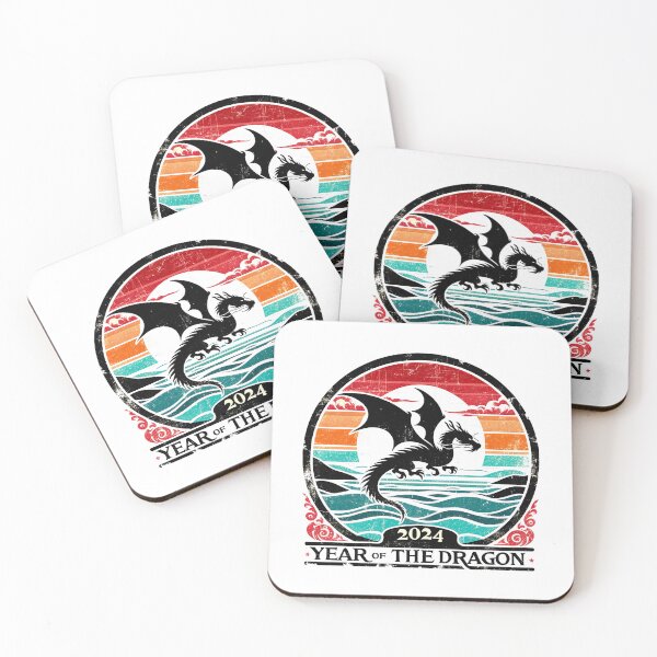 Item preview, Dragon Over Sunset Sea - 2024 Year of the Dragon designed and sold by MAPDDesigns.