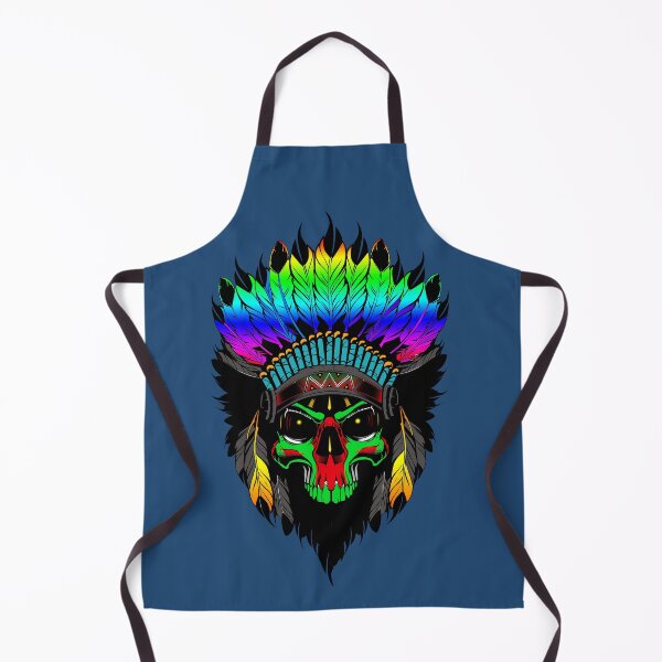 Item preview, neon color red indian skull designed and sold by tharusha fernando.