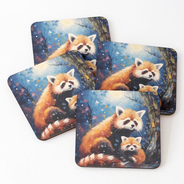 Item preview, red panda family designed and sold by ururuty.
