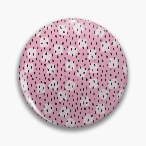 Item preview, Abstract Pink Black & White Paint Brush Strokes & Spots Pattern designed and sold by theprintwitch.