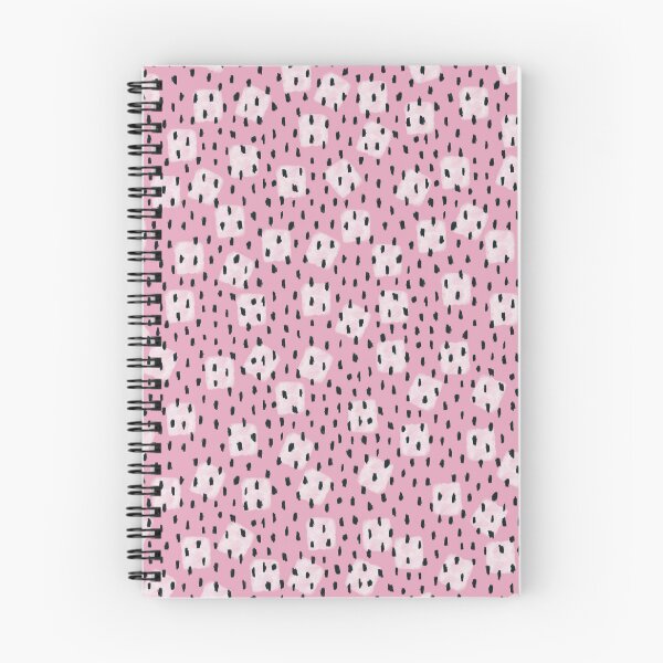 Item preview, Abstract Pink Black & White Paint Brush Strokes & Spots Pattern designed and sold by theprintwitch.