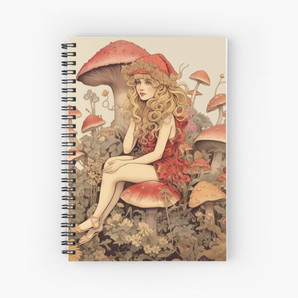 Item preview, Garden fairy in a field of mushrooms designed and sold by JustOkayDesigns.