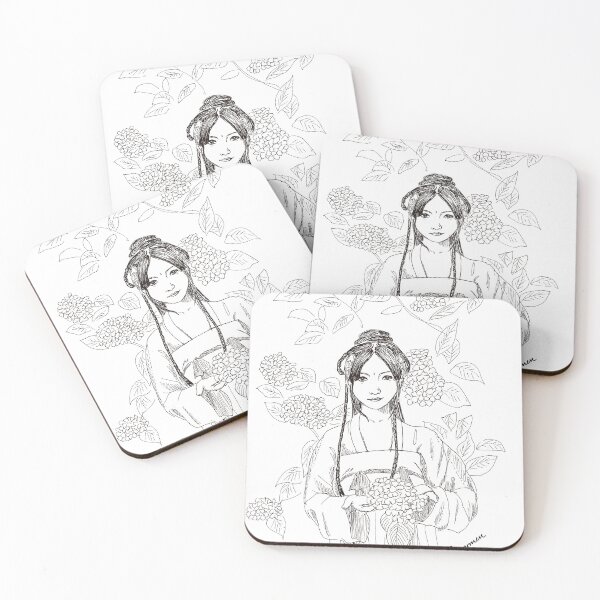 Item preview, Young girl with hydrangeas designed and sold by Carmencita079.