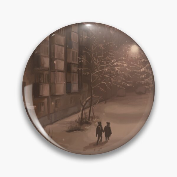 Item preview, Winter post-Soviet apartment block yard designed and sold by Elena Strelnikova.