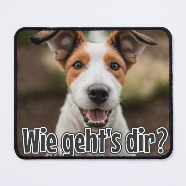 Item preview, KI-generierter Hund 01 "Wie geht's dir" designed and sold by Cliff-Qi.