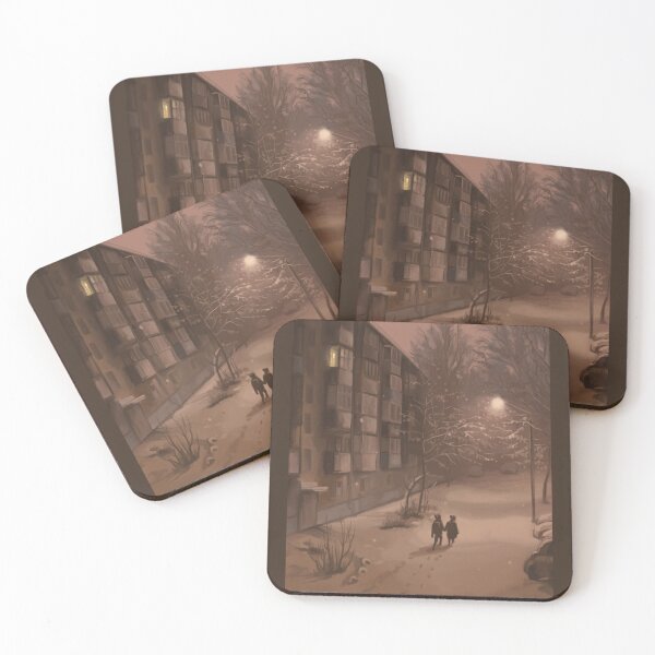 Item preview, Winter post-Soviet apartment block yard designed and sold by Elena Strelnikova.