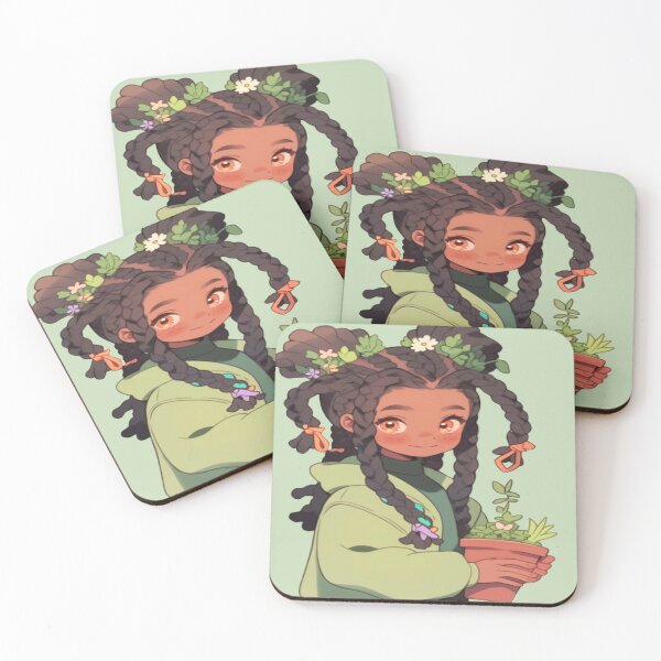 Item preview, Super Cute Animated Cartoon Character: The Plant Mom designed and sold by CareToCanvas.