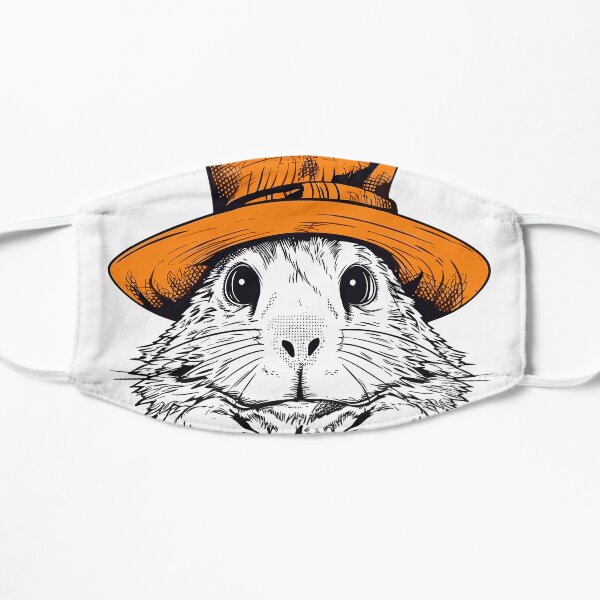 Guinea Pig Costume Party Whimsical Halloween Splash Flat Mask
