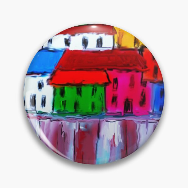 Item preview, Small colourful village on the edge of a cliff. designed and sold by EJCairns.