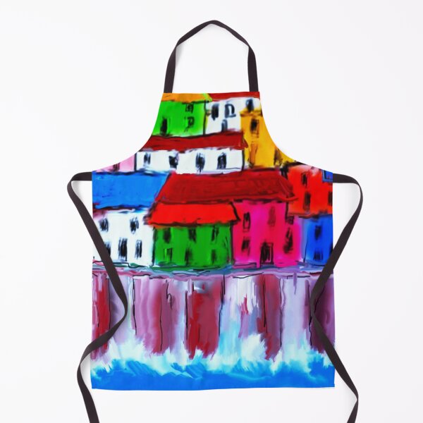 Item preview, Small colourful village on the edge of a cliff. designed and sold by EJCairns.