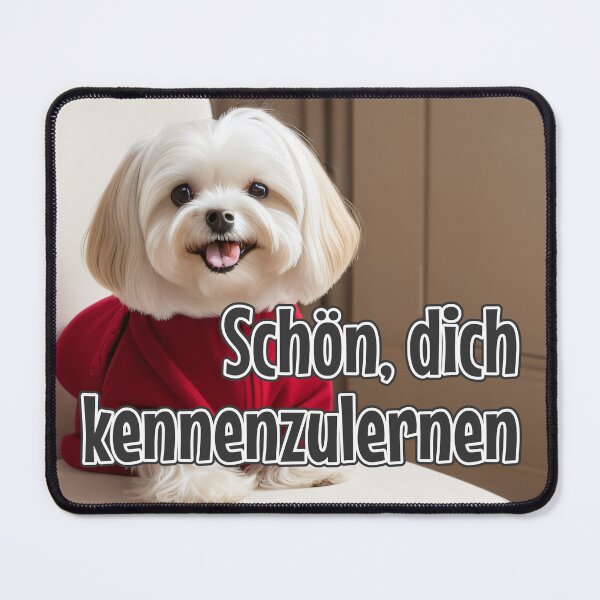 Item preview, KI-generierter Hund 01 "Schön, dich kennenzulernen" designed and sold by Cliff-Qi.