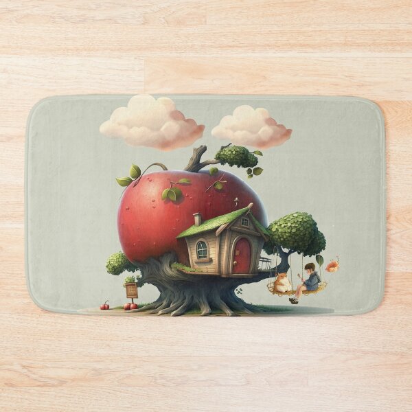 Item preview, Fantastic Dreamy Apple Treehouse and Tiny Girl designed and sold by Vachala.