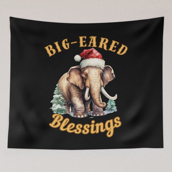 Item preview, Big-Eared Blessings. watercolor elephant designed and sold by ElephantVibes.