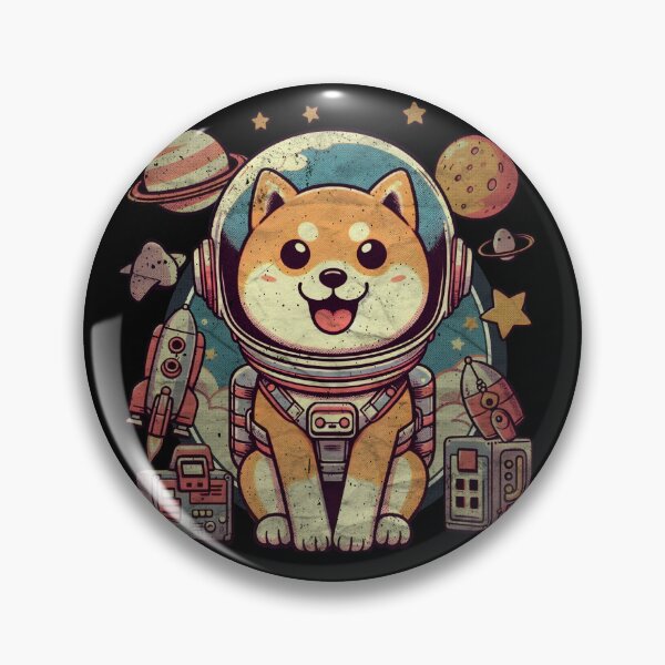 Item preview, Astronaut Shiba Inu smiling goes to space art designed and sold by Walkcircle.