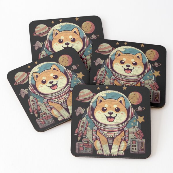 Item preview, Astronaut Shiba Inu smiling goes to space art designed and sold by Walkcircle.