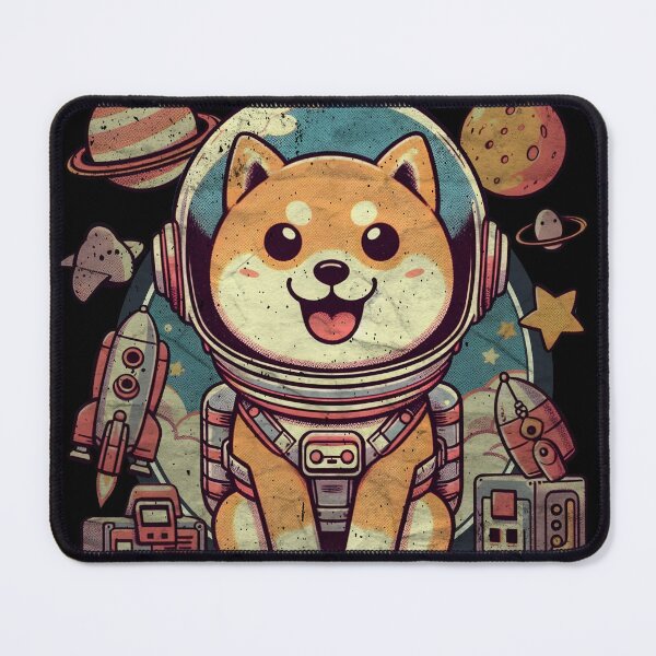 Item preview, Astronaut Shiba Inu smiling goes to space art designed and sold by Walkcircle.