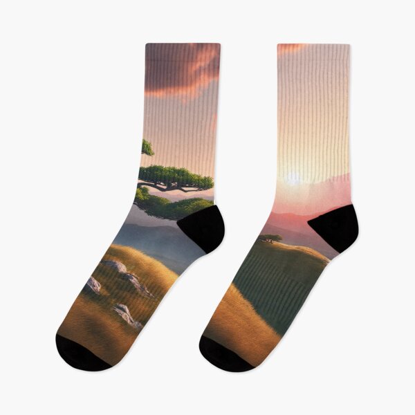 Item preview, Bonsai landscape with sunrise sunrays designed and sold by Salimgor Hangaround Music.