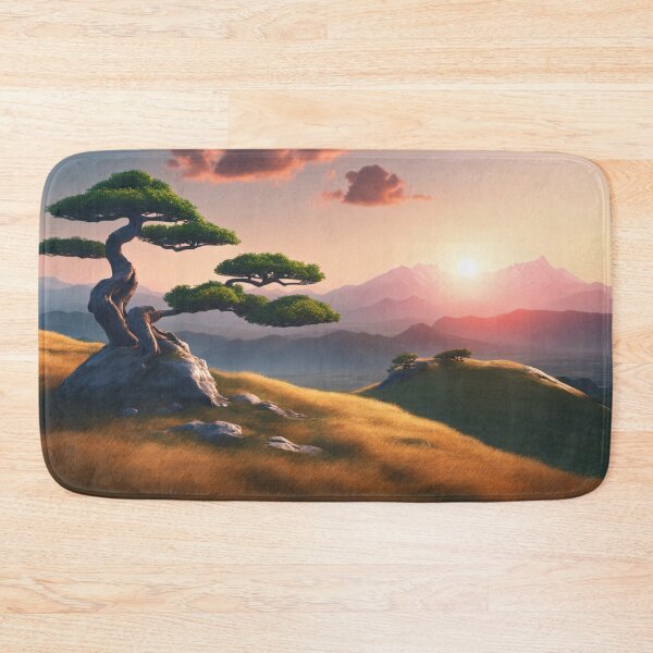 Item preview, Bonsai landscape with sunrise sunrays designed and sold by Salimgor Hangaround Music.