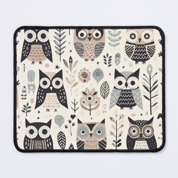Item preview, Big-eyed owls in the forest - Scandinavian-inspired print on designed and sold by ExtraMessages.